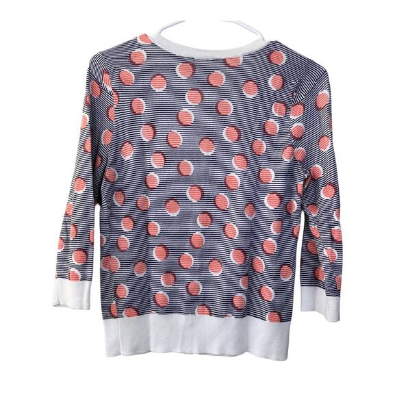 Halogen Women's Sz: SP Button Down Long Sleeve Polka Dot Cardigan Sweater - Picture 5 of 8